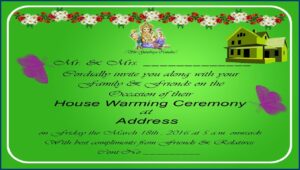 Housewarming Invitation Template In Kannada