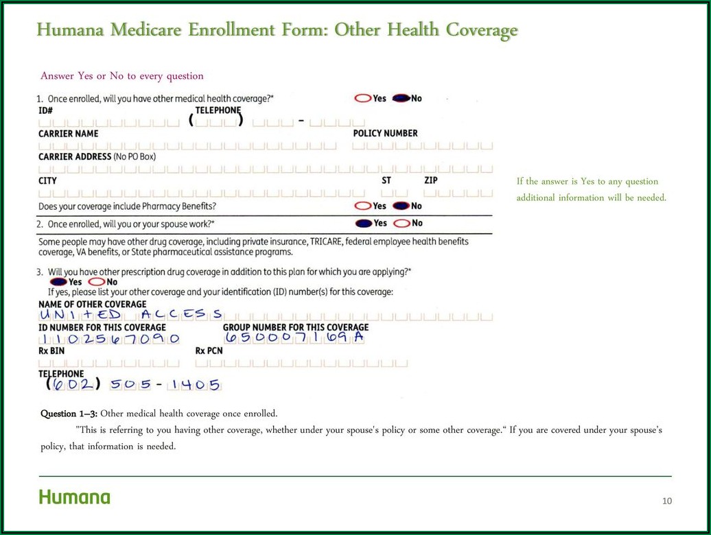 Humana Insurance Enrollment Form