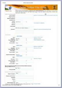 Indian Visa Application Form For Minor