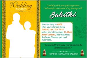 Indian Wedding Card Template In English