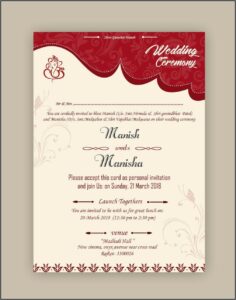 Indian Wedding Card Template Psd