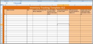 Inventory Tracking Template
