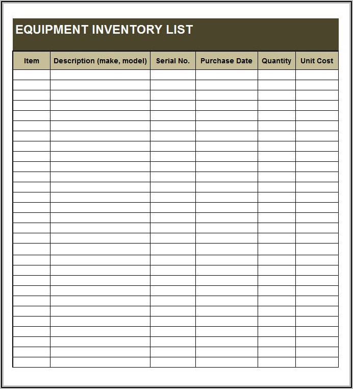 Inventory Tracking Template Excel Free