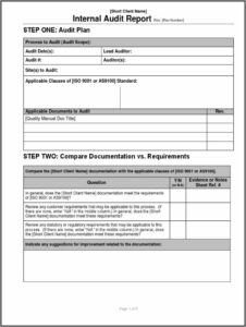 Iso 9001 Template