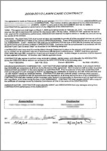 Lawn Maintenance Contract Template