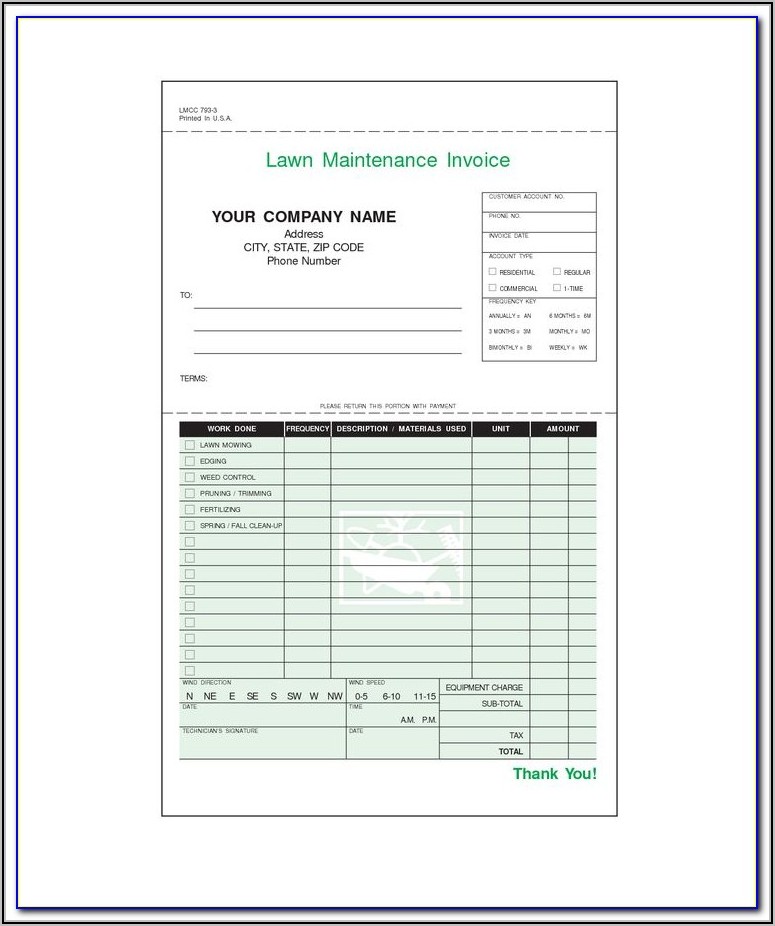 Lawn Service Contract Forms