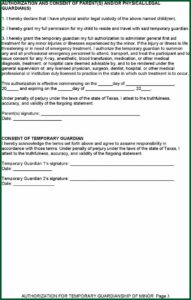 Legal Guardianship Papers Texas