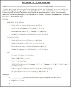 Medical Dictation Template