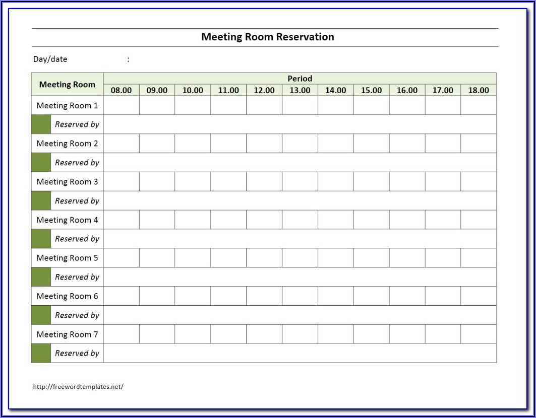 Meeting Room Booking Format