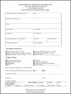 Meeting Room Reservation Form