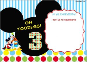 Mickey Mouse Party Invitation Template