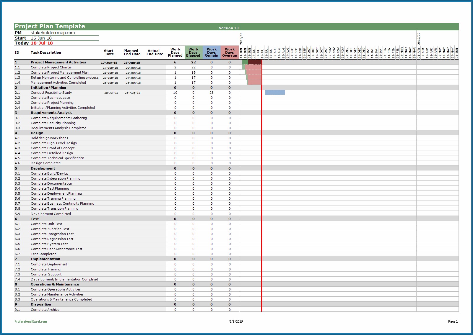Microsoft Word Project Tracking Template