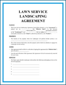 Mowing Contract Examples