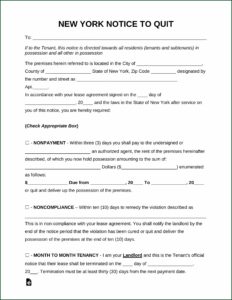 New York State Tenant Eviction Forms