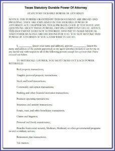 Nys Durable Power Of Attorney Form