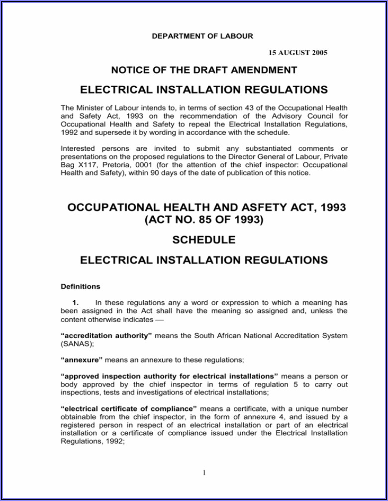 Occupational Health And Safety Act Forms