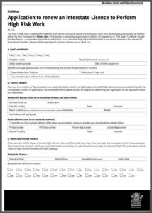 Occupational Health And Safety Renewal Form