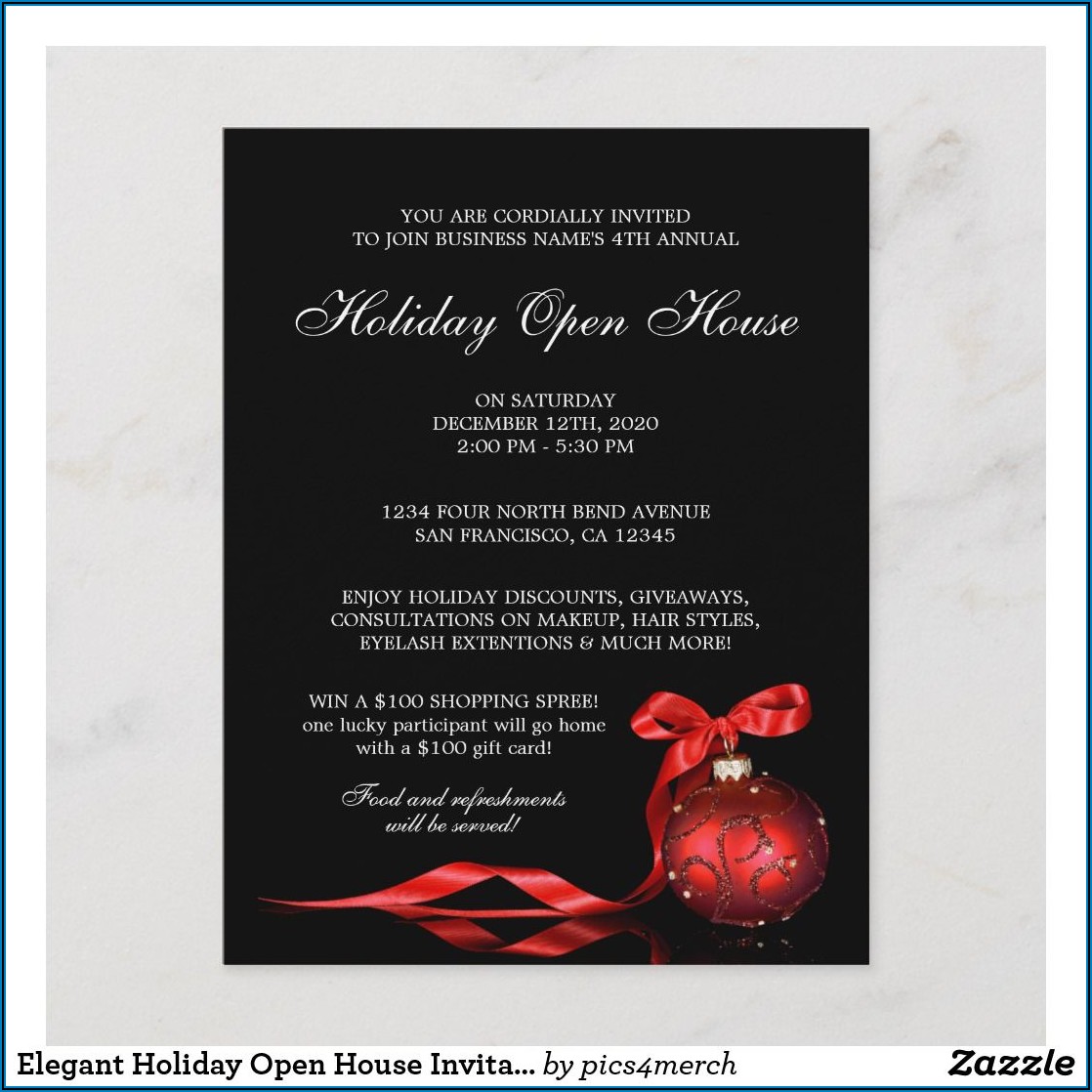 Open House Party Invitation Templates