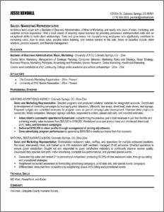 Outside Sales Representative Resume Template