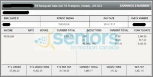 Pay Stub Sample Canada