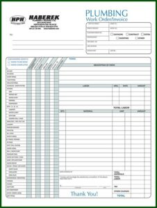 Plumbing Invoice Forms