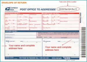Prepaid Express Mail Envelope