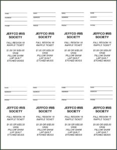 Print Free Raffle Ticket Templates