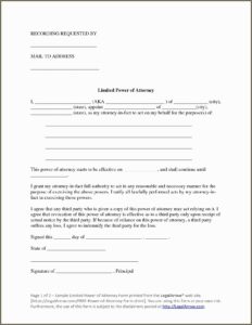 Printable Revocation Of Power Of Attorney Template
