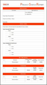 Project Dashboard Template Excel Free
