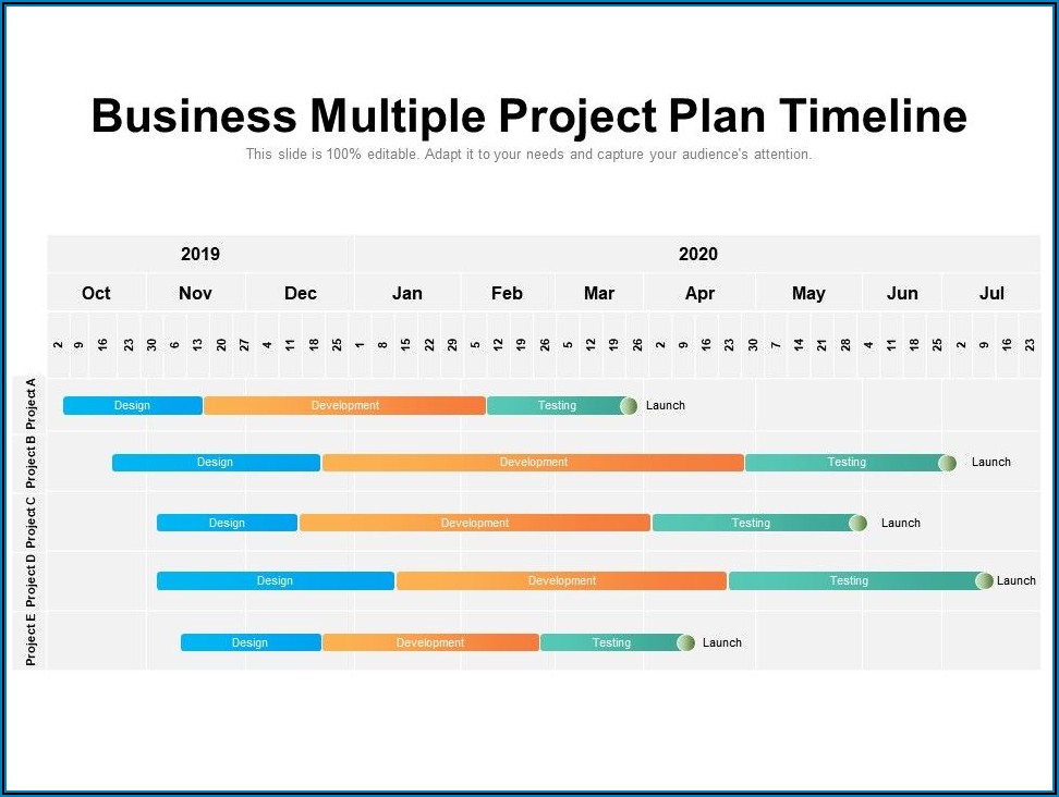 Project Plan Timeline And Highlight Template Excel