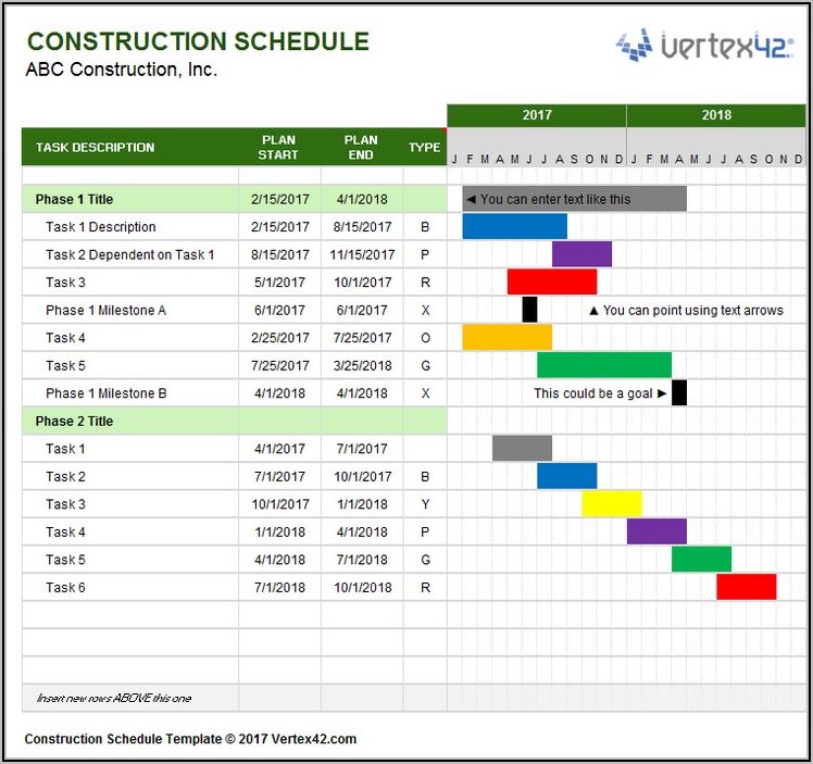 Project Timeline Template Excel Vertex42
