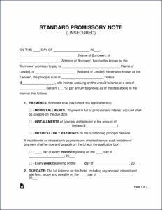 Promissory Note Legal Notice Format