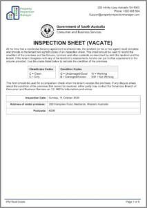 Property Condition Report Template Nsw