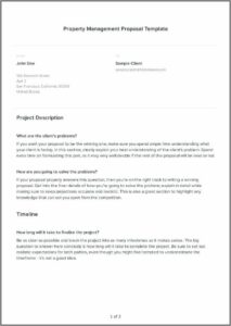 Property Management Proposal Template