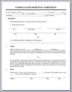 Property Rental Agreement Template Uk