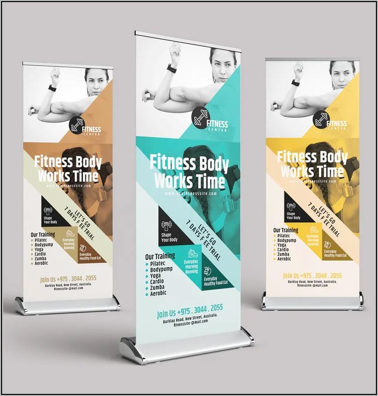 Pull Up Banner Template Psd