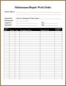 Quickbooks Auto Repair Invoice Template