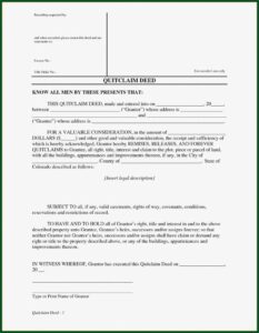 Quit Claim Deed Forms Florida