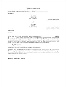 Quit Deed Forms