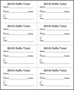 Raffle Ticket Template Free Download