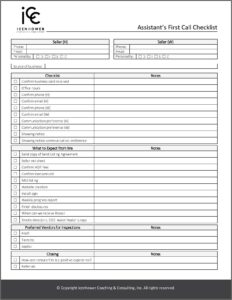 Real Estate Checklist Template