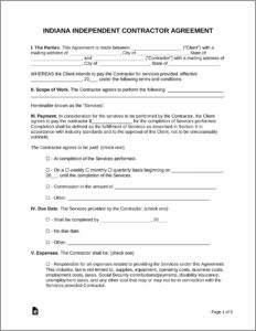Real Estate Independent Contractor Agreement Template