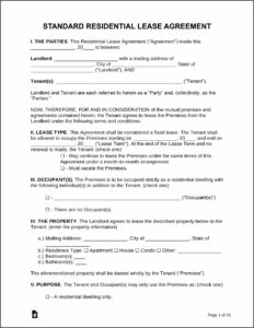 Rental Agreement Template Nz