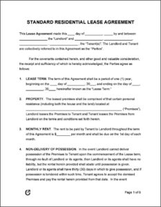 Rental Agreement Template South Africa