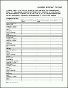 Rental Inspection Checklist Template