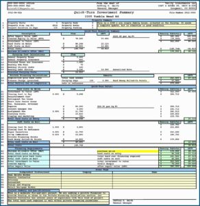 Rental Property Business Plan Template Excel