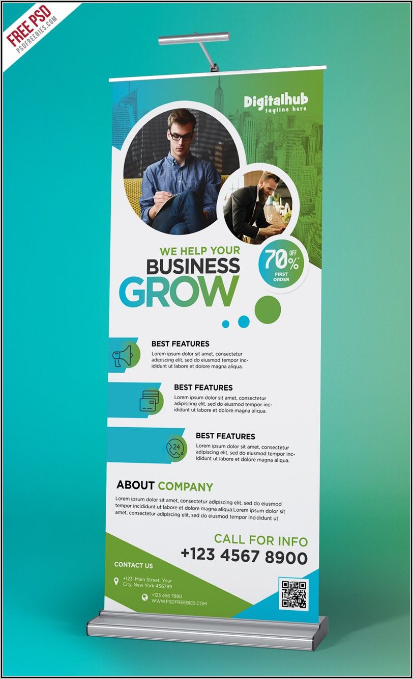 Roll Up Banner Template Free Download