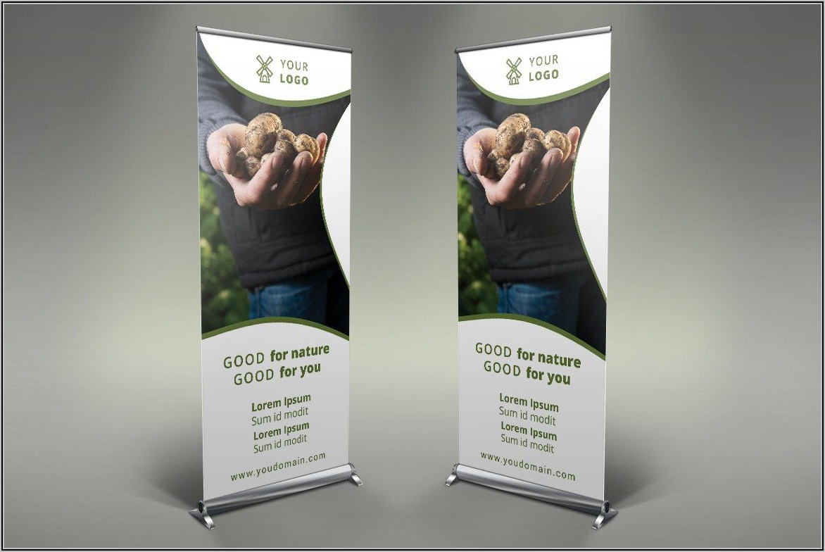 Roll Up Banner Template Powerpoint