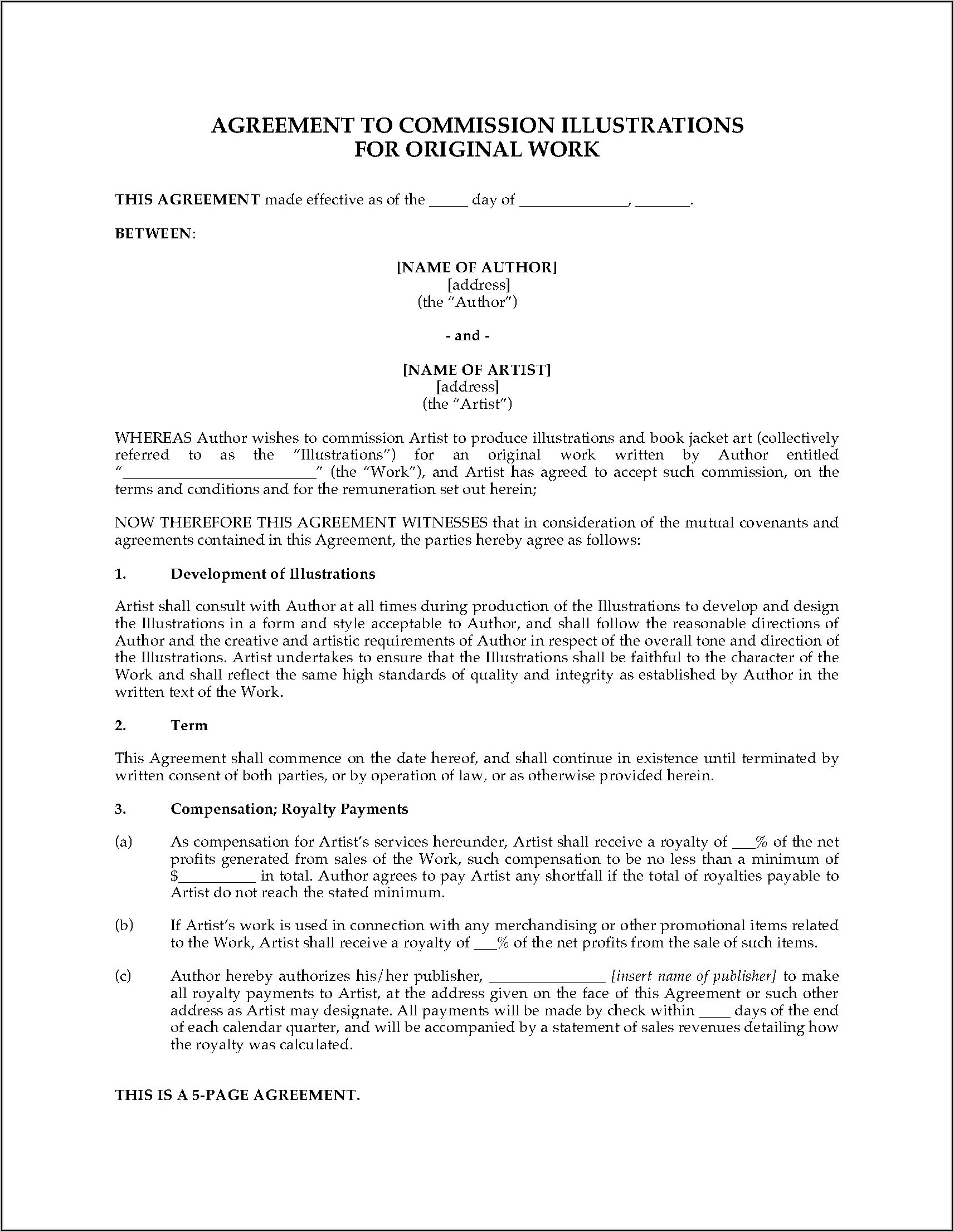 Royalty Agreement Template Uk