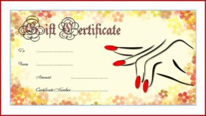Salon Gift Certificate Template Free
